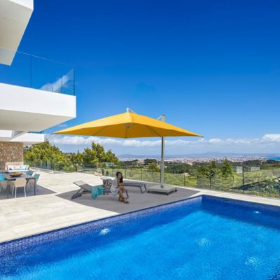 Sonnenschirm Scala von Caravita Sonnenschirm - Ampelschirm Scala mit Drehfuß