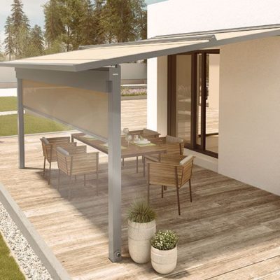 Pergola Markise - windfester Sonnenschutz Schutz vor Regen und Sonne mit der Pergola-Markise