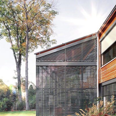 Schräg-Außenjalousie von Warema Außenjalousien für schräge Fenster