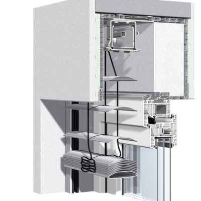 Aufsetz-Außenjalousie - Detailansicht Aufsetz-Außenjalousie: Produktdetailansicht